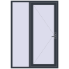 Pricing Entrance doors 1470x2100 mm DOOR KORSA OPTIMUM REHAU BRILLANT ANTHRACITE_GREY_STRUKTURAL two-sided