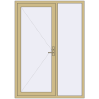 Pricing Entrance doors 1500x2100 mm DOOR KORSA ALU STANDARD 72 RAL 1000 Green beige two-sided