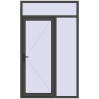 Pricing Entrance doors 1500x2500 mm DOOR KORSA ENERGY-SAVING REHAU SYNEGO BASALT_GREY two-sided