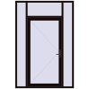 Pricing Entrance doors 1650x2460 mm DOOR KORSA OPTIMUM REHAU BRILLANT BLACK_BROWN external