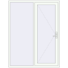 Pricing Entrance doors 1600x2100 mm DOOR KORSA OPTIMUM REHAU BRILLANT RAL 9016 Traffic white two-sided
