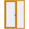 Pricing Entrance doors 1500x2100 mm DOOR KORSA ALU STANDARD 72 RAL 1006 Maize yellow external