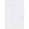 Pricing Entrance doors 1700x2600 mm DOOR KORSA OPTIMUM REHAU BRILLANT RAL 9016 Traffic white two-sided