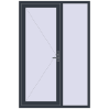 Pricing Entrance doors 1400x2100 mm DOOR KORSA OPTIMUM REHAU BRILLANT ANTHRACITE_GREY_STRUKTURAL external