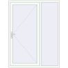 Pricing Entrance doors 1600x2100 mm DOOR KORSA ALU STANDARD 72 RAL 9016 Traffic white two-sided