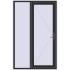 Pricing Entrance doors 1400x2200 mm DOOR KORSA OPTIMUM REHAU BRILLANT ANTHRACITE_GREY_GLATT two-sided