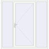 Pricing Entrance doors 2000x2095 mm DOOR KORSA OPTIMUM REHAU BRILLANT RAL 9016 Traffic white two-sided