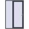 Pricing Entrance doors 1500x2300 mm DOOR KORSA ENERGY-SAVING REHAU SYNEGO ANTHRACITE_GREY_STRUKTURAL two-sided