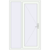 Pricing Entrance doors 1200x1899 mm DOOR KORSA OPTIMUM REHAU BRILLANT RAL 9016 Traffic white two-sided