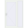 Pricing Entrance doors 1400x2100 mm DOOR KORSA ENERGY-SAVING REHAU SYNEGO RAL 9016 Traffic white two-sided
