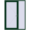 Pricing Entrance doors 1500x2100 mm DOOR KORSA OPTIMUM REHAU BRILLANT MOSS_GREEN two-sided