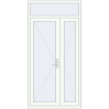 Pricing Entrance doors 1175x2340 mm DOOR KORSA ALU STANDARD 72 RAL 9016 Traffic white two-sided