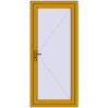 Pricing Entrance doors 900x2010 mm DOOR KORSA ALU STANDARD 72 RAL 1005 Honey yellow two-sided