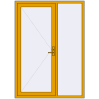 Pricing Entrance doors 1500x2100 mm DOOR KORSA ALU STANDARD 72 RAL 1004 Golden yellow two-sided