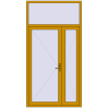 Pricing Entrance doors 1400x2700 mm DOOR KORSA ALU STANDARD 72 RAL 1005 Honey yellow two-sided