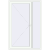 Pricing Entrance doors 1400x2100 mm DOOR KORSA OPTIMUM REHAU BRILLANT RAL 9016 Traffic white two-sided