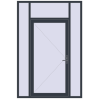 Pricing Entrance doors 1650x2460 mm DOOR KORSA OPTIMUM REHAU BRILLANT ANTHRACITE_GREY_STRUKTURAL external