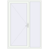 Pricing Entrance doors 1550x2230 mm DOOR KORSA ENERGY-SAVING REHAU SYNEGO RAL 9016 Traffic white two-sided