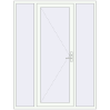 Pricing Entrance doors 1680x2200 mm DOOR KORSA OPTIMUM REHAU BRILLANT RAL 9016 Traffic white two-sided