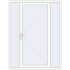 Pricing Entrance doors 1600x2100 mm DOOR KORSA OPTIMUM REHAU BRILLANT RAL 9016 Traffic white two-sided