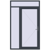 Pricing Entrance doors 1400x2300 mm DOOR KORSA OPTIMUM REHAU BRILLANT ANTHRACITE_GREY_STRUKTURAL two-sided