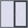 Pricing Entrance doors 2000x2000 mm DOOR KORSA ENERGY-SAVING REHAU SYNEGO ANTHRACITE_GREY_STRUKTURAL external