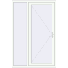 Ustalenie cen Drzwi zewnętrzne 1400x2100 mm DOOR KORSA ENERGY-SAVING REHAU SYNEGO RAL 9016 Traffic white dwustronny