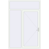 Pricing Entrance doors 1700x2600 mm DOOR KORSA OPTIMUM REHAU BRILLANT RAL 9016 Traffic white two-sided
