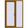 Pricing Entrance doors 1400x2100 mm DOOR KORSA OPTIMUM REHAU BRILLANT GOLDEN OAK two-sided