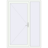 Pricing Entrance doors 1500x2100 mm DOOR KORSA OPTIMUM REHAU BRILLANT RAL 9016 Traffic white two-sided