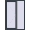 Pricing Entrance doors 1350x2015 mm DOOR KORSA OPTIMUM REHAU BRILLANT ANTHRACITE_GREY_STRUKTURAL two-sided