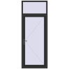 Pricing Entrance doors 960x2500 mm DOOR KORSA ENERGY-SAVING REHAU SYNEGO BLACK_STRUCTURAL two-sided