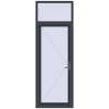 Pricing Entrance doors 900x2550 mm DOOR KORSA OPTIMUM REHAU BRILLANT ANTHRACITE_GREY_STRUKTURAL two-sided