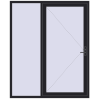 Pricing Entrance doors 1800x2200 mm DOOR KORSA OPTIMUM REHAU BRILLANT BLACK_ULTI-MATT two-sided