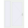 Pricing Entrance doors 1500x2100 mm DOOR KORSA OPTIMUM REHAU BRILLANT RAL 9016 Traffic white two-sided