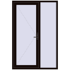 Pricing Entrance doors 1400x2100 mm DOOR KORSA OPTIMUM REHAU BRILLANT BLACK_BROWN two-sided
