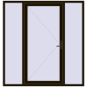 Pricing Entrance doors 2000x2100 mm DOOR KORSA OPTIMUM REHAU BRILLANT BLACK_BROWN external