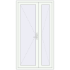 Pricing Entrance doors 1200x2200 mm DOOR KORSA OPTIMUM REHAU BRILLANT RAL 9016 Traffic white two-sided