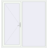 Pricing Entrance doors 2000x2100 mm DOOR KORSA ENERGY-SAVING REHAU SYNEGO RAL 9016 Traffic white two-sided