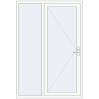 Pricing Entrance doors 1460x2150 mm DOOR KORSA ENERGY-SAVING REHAU SYNEGO RAL 9016 Traffic white two-sided