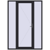 Pricing Entrance doors 1700x2400 mm DOOR KORSA ENERGY-SAVING REHAU SYNEGO BLACK_ULTI-MATT external