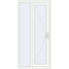 Pricing Entrance doors 1000x2100 mm DOOR KORSA OPTIMUM REHAU BRILLANT RAL 9016 Traffic white two-sided