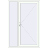 Pricing Entrance doors 1420x2100 mm DOOR KORSA OPTIMUM REHAU BRILLANT RAL 9016 Traffic white two-sided