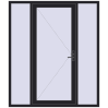 Pricing Entrance doors 1800x2100 mm DOOR KORSA OPTIMUM REHAU BRILLANT BLACK_ULTI-MATT two-sided