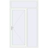 Pricing Entrance doors 1500x2500 mm DOOR KORSA ENERGY-SAVING REHAU SYNEGO RAL 9016 Traffic white two-sided