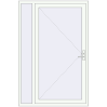 Pricing Entrance doors 1400x2100 mm DOOR KORSA ALU STANDARD 72 RAL 9016 Traffic white two-sided