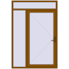 Pricing Entrance doors 1550x2300 mm DOOR KORSA OPTIMUM REHAU BRILLANT GOLDEN OAK two-sided