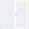 Pricing Entrance doors 2000x2000 mm DOOR KORSA ENERGY-SAVING REHAU SYNEGO RAL 9016 Traffic white two-sided