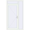 Pricing Entrance doors 1300x2300 mm DOOR KORSA OPTIMUM REHAU BRILLANT RAL 9016 Traffic white two-sided