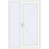 Pricing Entrance doors 1350x2030 mm DOOR KORSA OPTIMUM REHAU BRILLANT RAL 9016 Traffic white two-sided